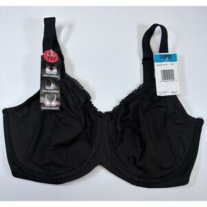 Lilyette Bali Womens Enchantment Lace Minimizer Underwire Bra Black 34DDD LY0434